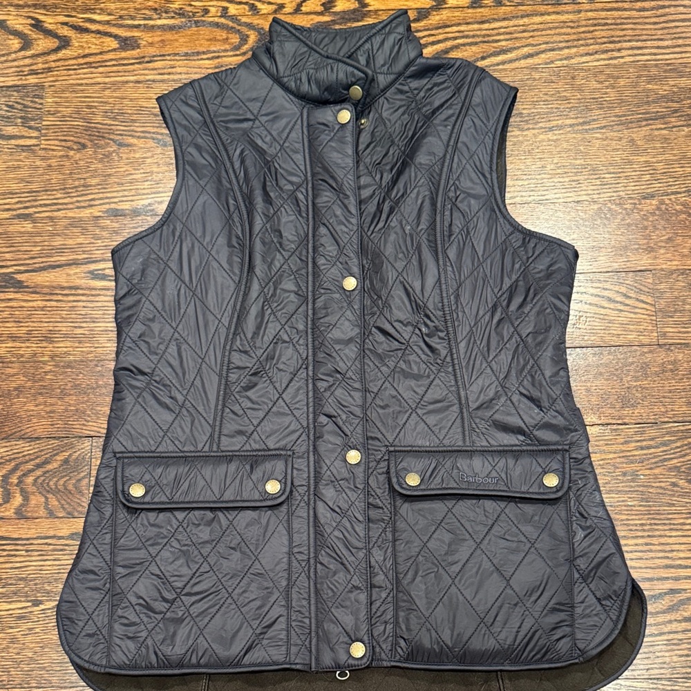 Barbour Black Quilted vest
